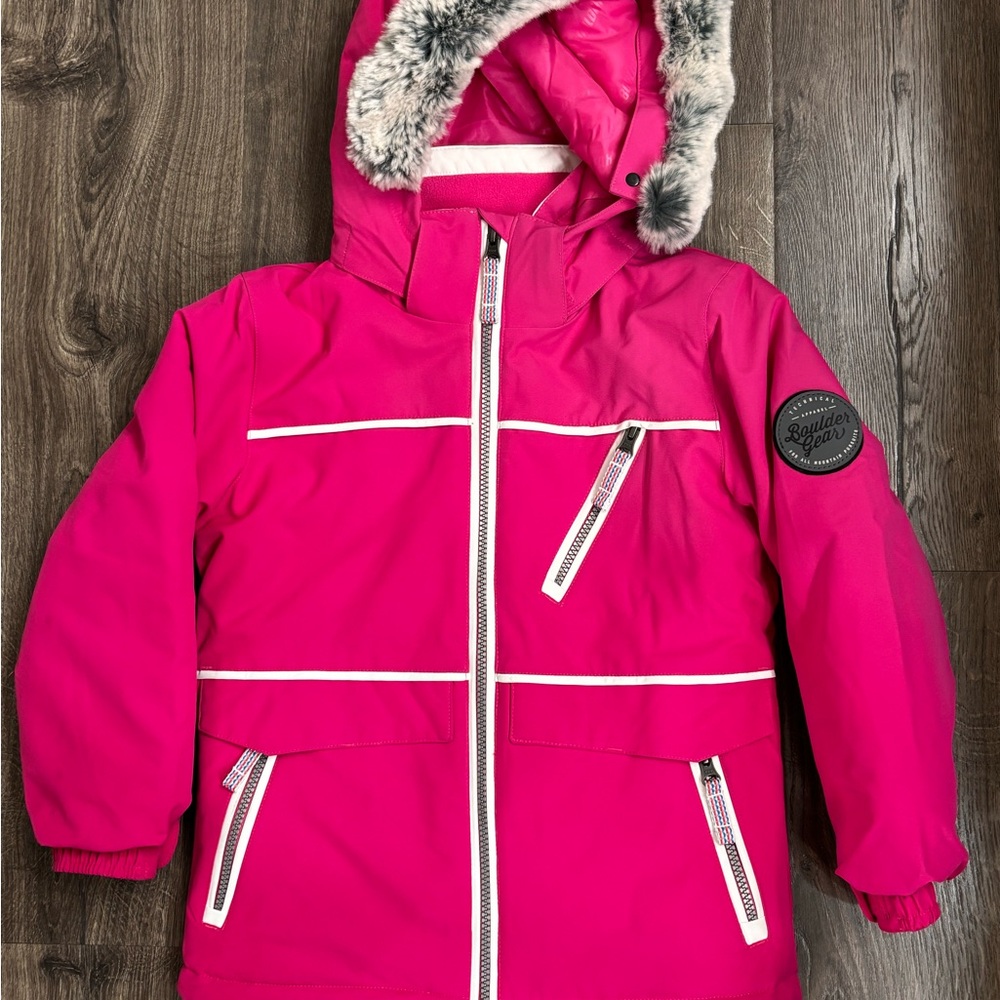 Boulder Gear Ski/Snowboard Hooded Jacket with Faux Fur Trim